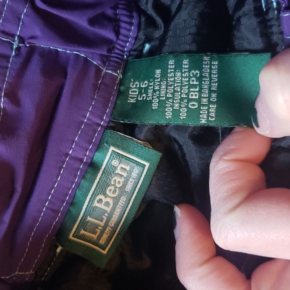 LL Bean Girls size 5-6 waterproof purple snow pants - Picture 5 of 6
